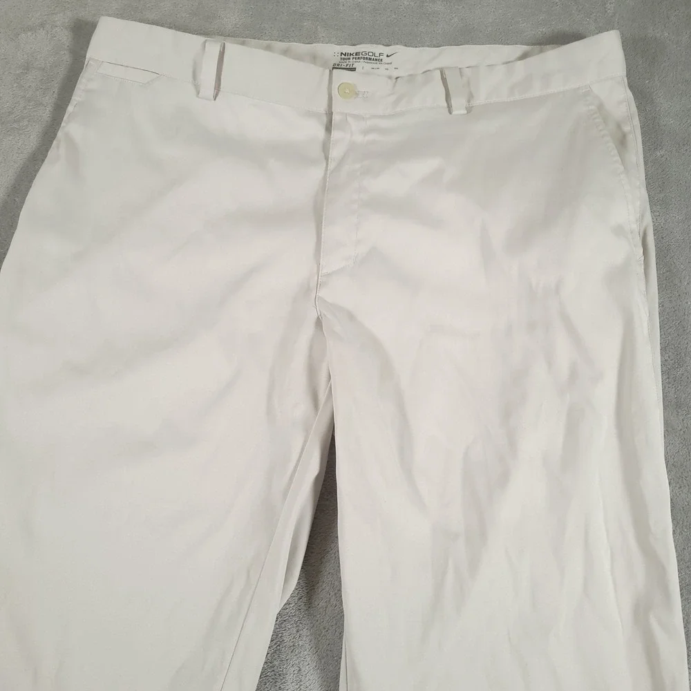 Nike‎ Golf Pants Mens 38x32 Khaki Tour Performance Dri-FIT Straight Leg Stretch